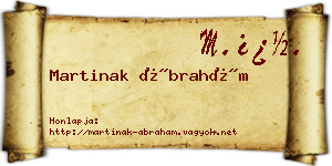 Martinak Ábrahám névjegykártya